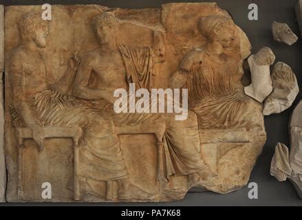 Poseidon Apollo And Artemis Parthenon Frieze Ca Bc Marble