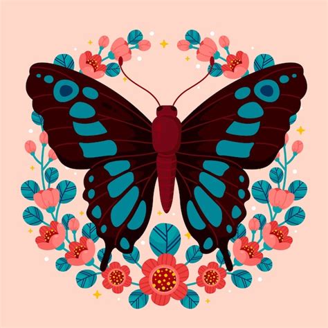 Premium Vector Hand Drawn Butterfly Illustration