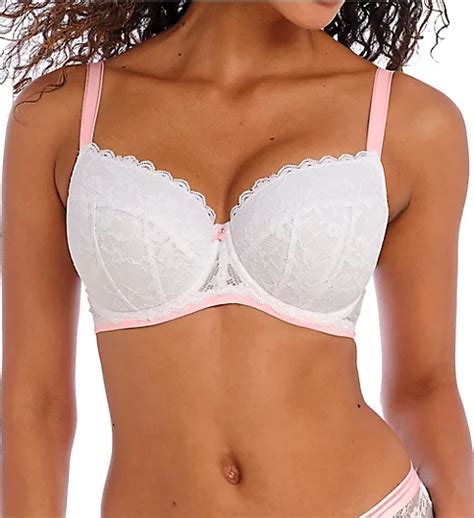 Offbeat Padded Half Cup Underwire Bra White 32f