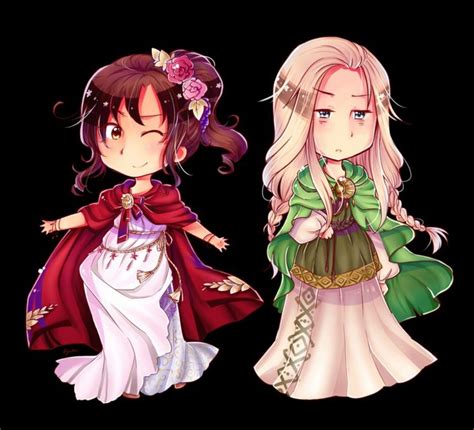 Nyoancient Rome And Nyogermania Hetalia Hetalia Anime Hetalia