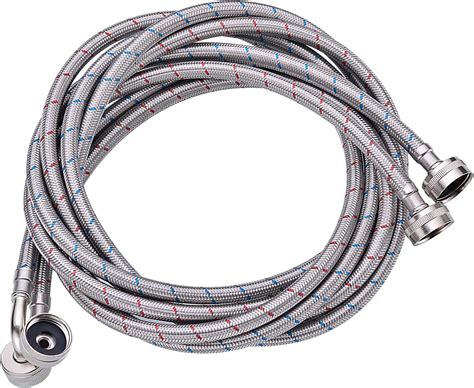 2 Pack Premium Stainless Steel Washing Machine Hoses 4 Ft