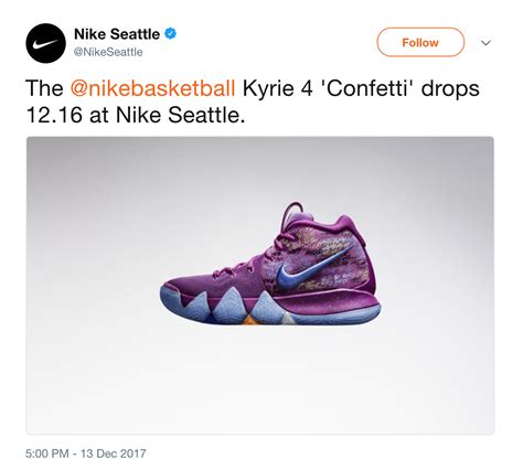 Nike Kyrie 4 Confetti Release Date