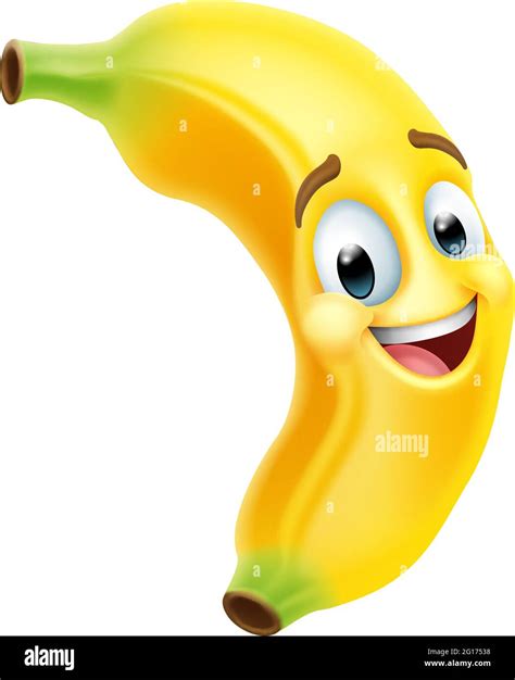 Banana Fruit Cartoon Character Emoji Mascot Stock Vector Image And Art