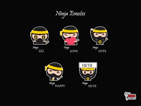 Ninja Twitch Emotes by Kong Vector on Dribbble