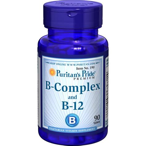 Puritan's Pride Vitamin B-Complex and Vitamin B-12 90 tabs - Walmart ...