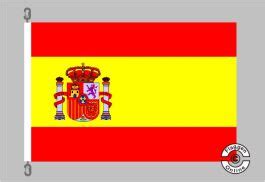 Spanien Mit Wappen Flagge Hissflaggen Premium Staaten International