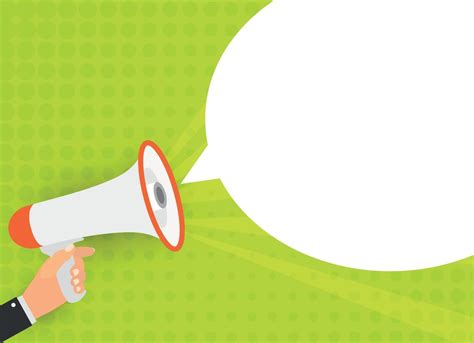 Megaphone With Speech Bubble Vector Illustration Vector Art At