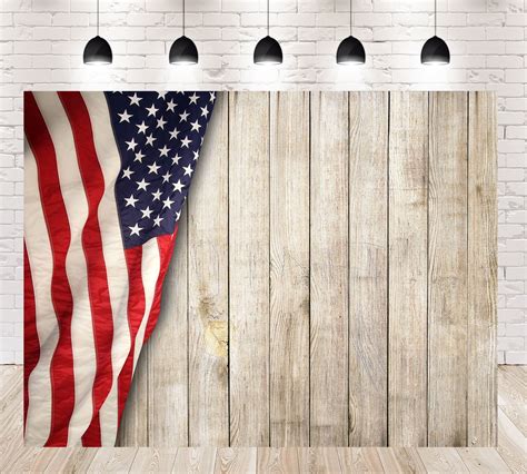 American Flag Wooden Wall Photo Backdrops Booth Photography