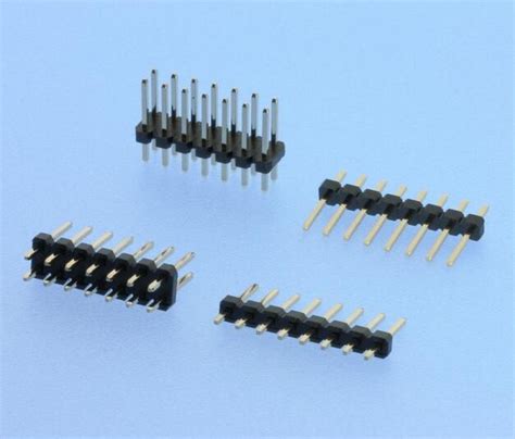 Single Double Row PCB Pin Header 2 54mm Pitch Straight High Speed