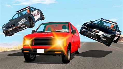 Crazy Police Chases 2 BeamNG Drive Crashes BeamNG Drive YouTube