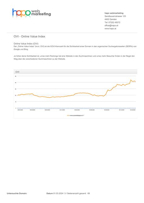 SEO Report - Suchmaschinenoptimierung - hapo webmarketing