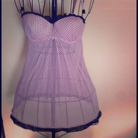 Rampage Intimates And Sleepwear Pink Polka Dot Lingerie Poshmark