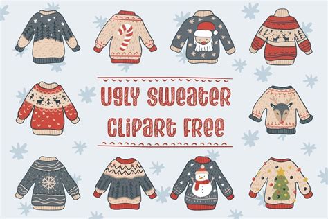 Ugly Sweater Clipart Free Graphic by Free Graphic Bundles · Creative ...