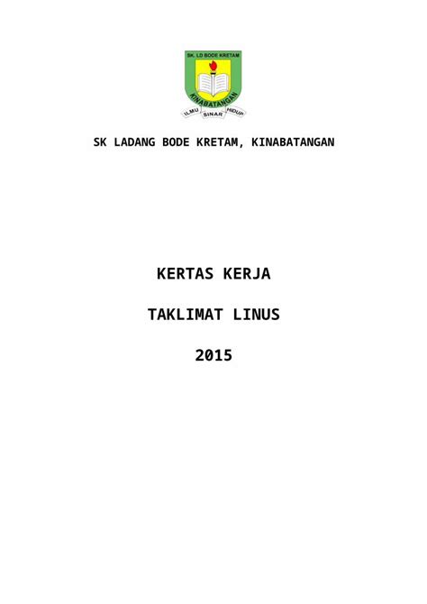 Docx Kertas Kerja Taklimat Linus Dokumentips