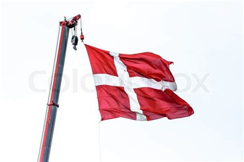 Dansk Flag Dannebrog Flag Danmarks Stock Foto Colourbox