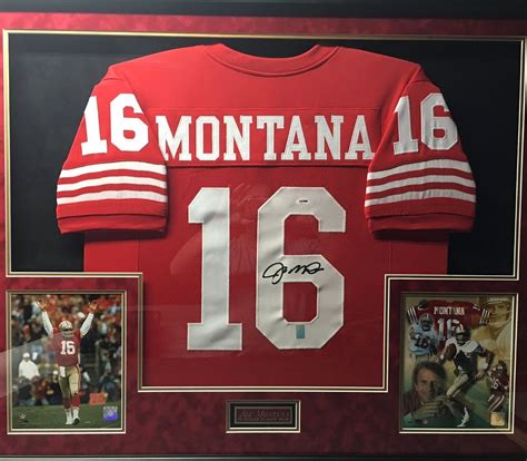 Joe Montana Autographed Jersey Custom Framed Framed Jersey Autograph