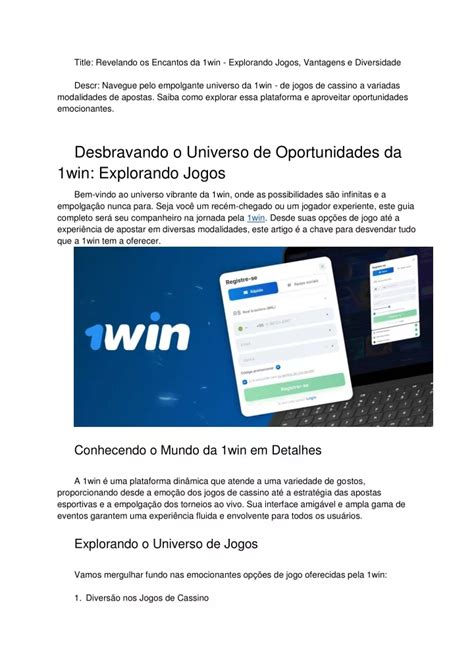 Ppt Revelando Os Encantos Da Win Explorando Jogos Vantagens E