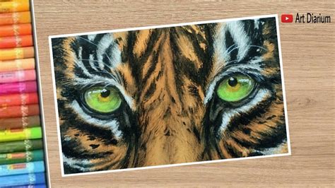 Tiger Drawing With Oil Pastel How To Draw Tiger Eyes For Beginners Step By Step Youtube