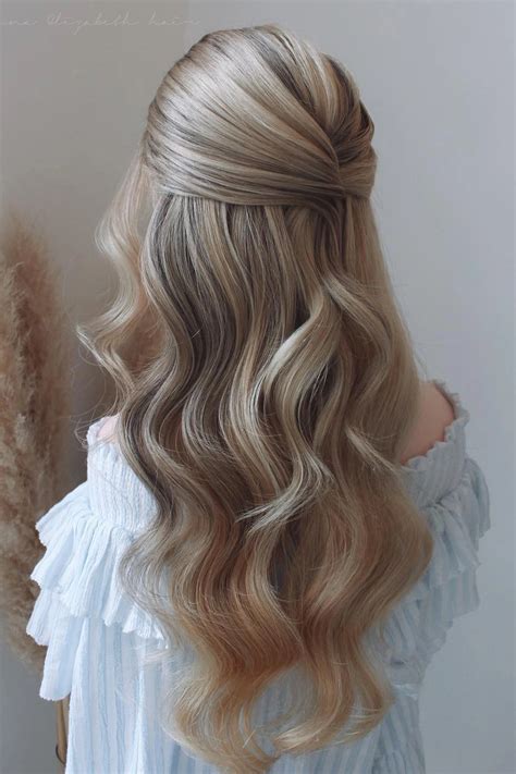 Half Up Half Down Hair Prom Homecoming Hair Down Wedding Hairstyles