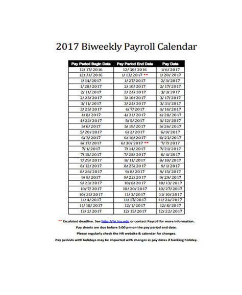 7 Payroll Calendar Templates Sample Example Free And Premium Templates