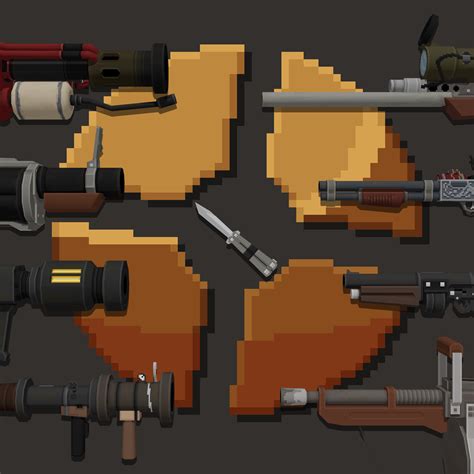 Artstation Stylized Tf2 Weapons