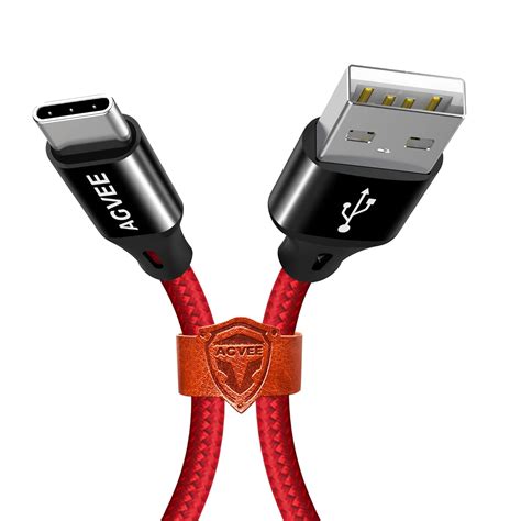 Amazon Agvee Pack Ft Usb C Cable A Fast Braided Usb A To