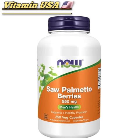 Jual Now Foods Saw Palmetto Berries 550 Mg Vitamin Pria 250 Veg