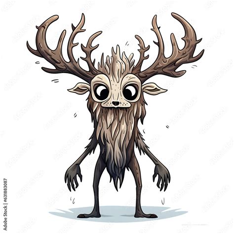 Cartoon clipart of Wendigo, transparent background Stock Illustration ...