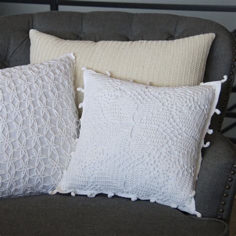 Highland Dunes Burrell Crochet Cotton Lumbar Pillow Wayfair Canada