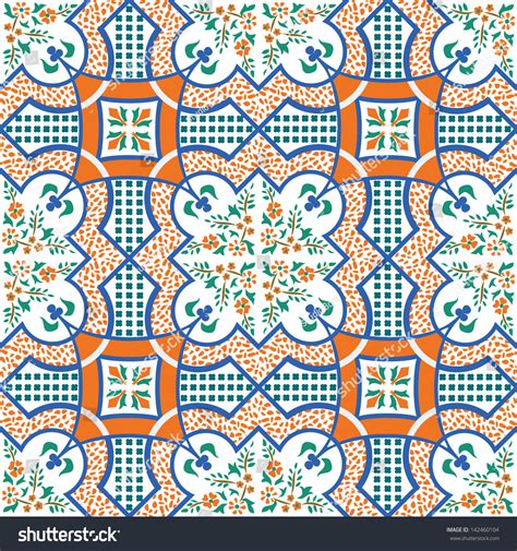 Traditional Sicilian Tile Original Colors Vector Stock Vector (Royalty ...