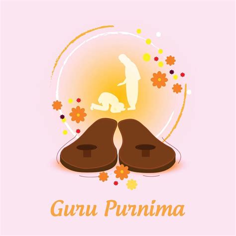 Poster Of Guru Purnima With Paduka Vector Art At Vecteezy