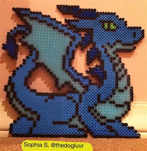 Perler Beads Dragon By Sophia S Perler Beads Hama Beads Perler