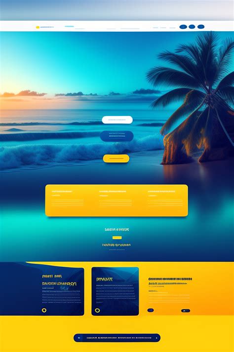 Lexica E Commerce Website Landing Page Design Blue Yellow Calm