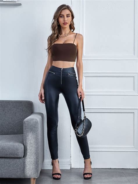 Shein Ezwear Form Fitted Solid Crop Cami Top Shein Usa