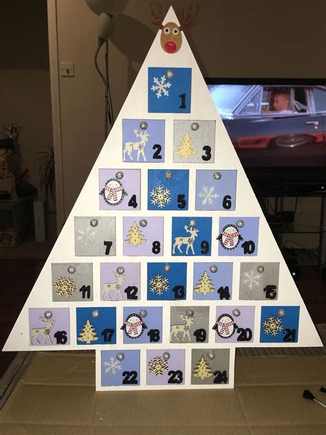 Homemade Advent Calendar Made With Bits From Hobby Craft Going To Fill