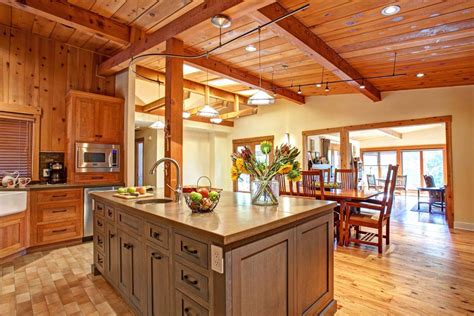 Cedar Covered Rustic Kitchen With Modern-Day Convenience | Jackson ...