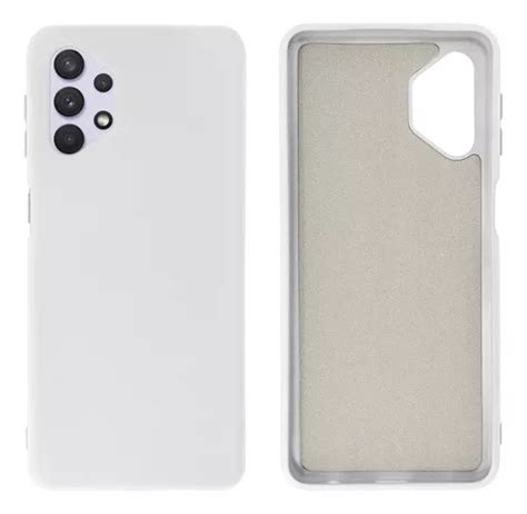 Funda De Silicona Para Galaxy A32 5g Color Blanco Aterciopelado