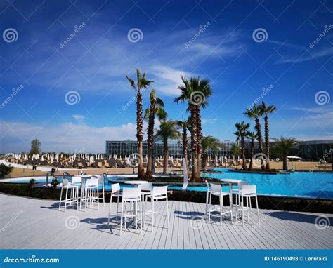 Therme Bucharest Outdoor Pools With Thermal Water Editorial Stock Photo