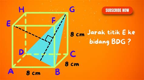 Geometri Ruang Pada Kubus Abcd Efgh Jarak Titik E Ke Bidang Bdg