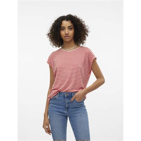 T Shirt Longueur Regular Col Rond Manches Courtes Rose Léna En Coton 3 Suisses