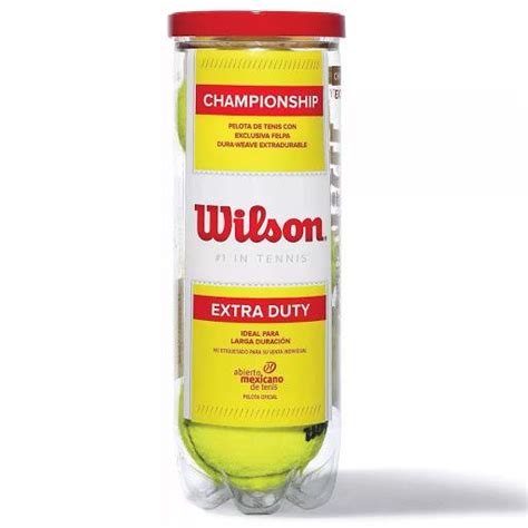 Wilson Pelotas De Tenis Championship Extra Duty Tapa Roja Tubo