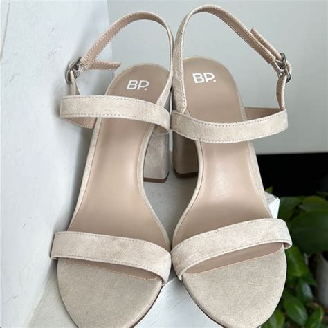 Bp Shoes Bp Lula Slingback Sandal Heel Nude Faux Suede Nwob Poshmark
