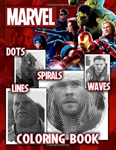 Marvel Dots Lines Spirals Waves Coloring Book An Incredible Dots Lines