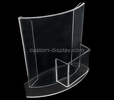 Acrylic factory customized acrylic sign holder with business card pocket