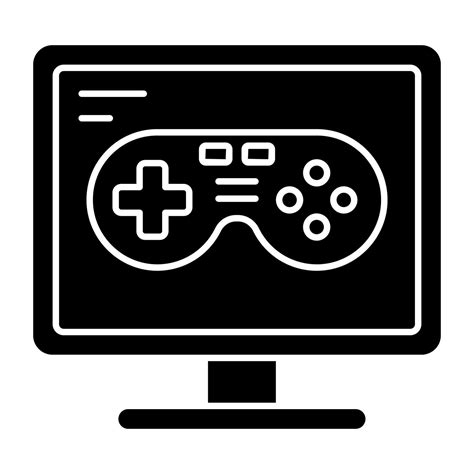 A Solid Design Icon Of Computer Game 23898310 Vector Art At Vecteezy