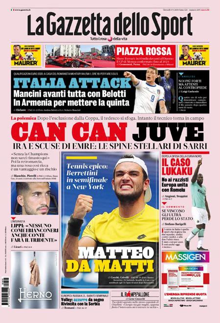 Le Prime Pagine Di Gioved Settembre Il Post