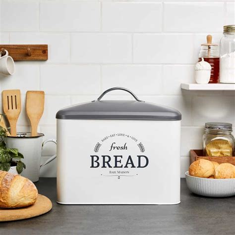 New Product Boston Large Farmhouse Bread Box Baie Maison