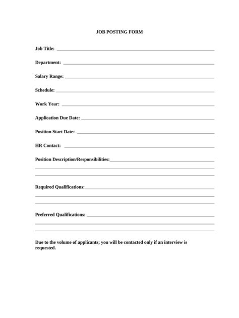 Job Posting Form Fill Out And Sign Printable PDF Template AirSlate