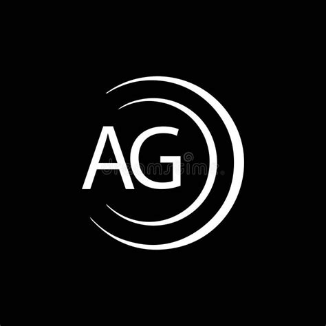 Ag Letter Logo Design On Black Background Ag Creative Initials Letter