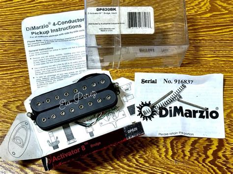 Dimarzio Dp Bk D Activator Passive Humbucker Pickups For Stringed